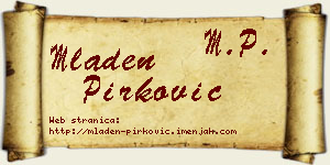 Mladen Pirković vizit kartica